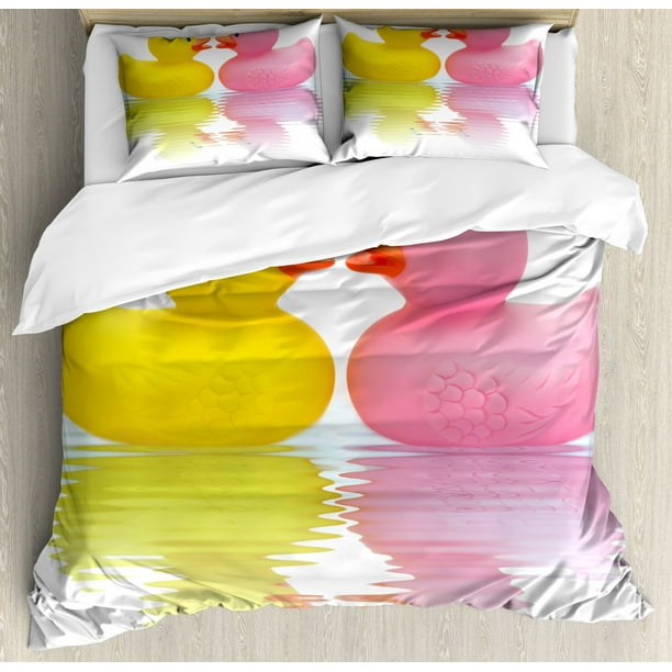 Yellow Duck Duvet Quilt Cover Set Pillowcase Kid Bedding Set Single Double King